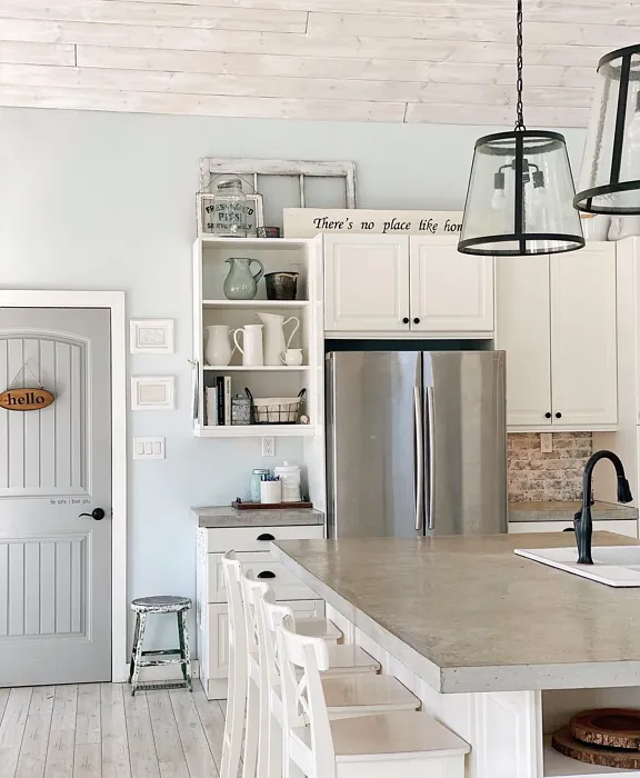 Sherwin Williams Topsail kitchen color review