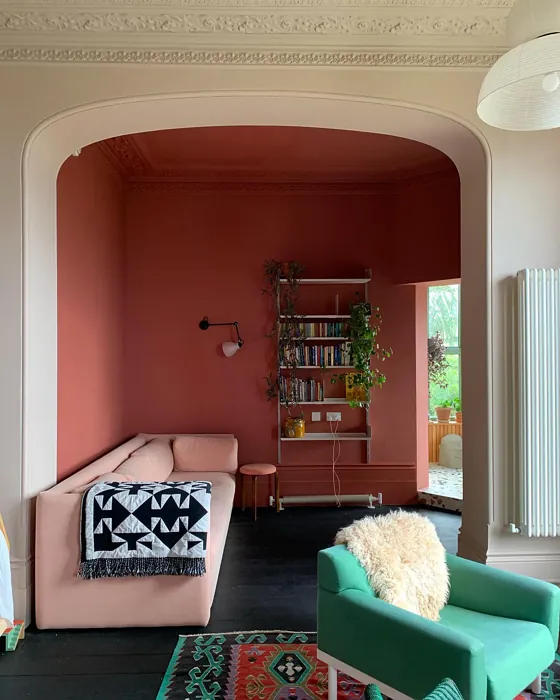 Little Greene Tuscan Red 140 living room