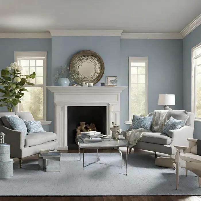 Sherwin Williams Upward living room fireplace paint review