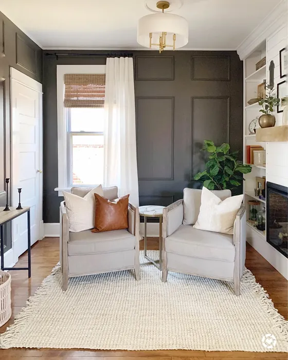 SW Urbane Bronze living room paint review