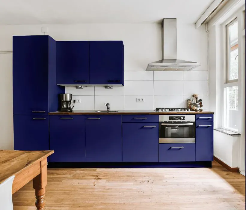 Sherwin Williams Valiant Violet kitchen cabinets