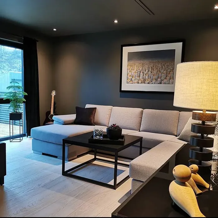 Jotun Vandyke Brown living room 