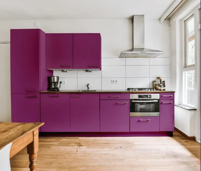 Sherwin Williams Verve Violet kitchen cabinets