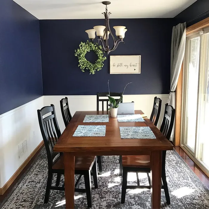 Behr Very Navy dining room 