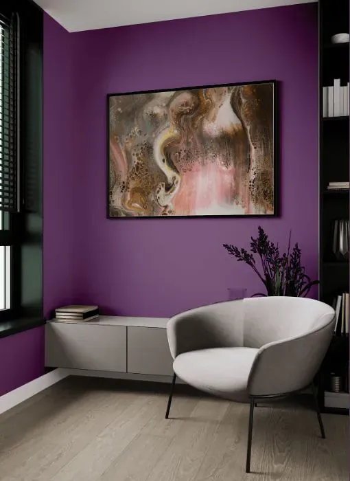 Sherwin Williams Vigorous Violet living room