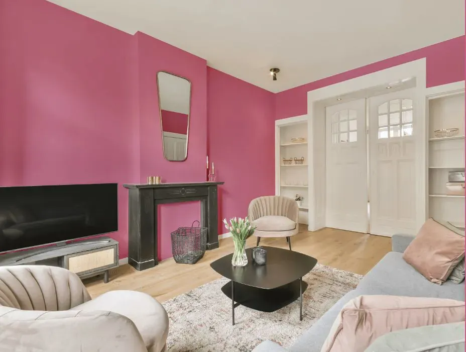 Sherwin Williams Vivacious Pink victorian house interior