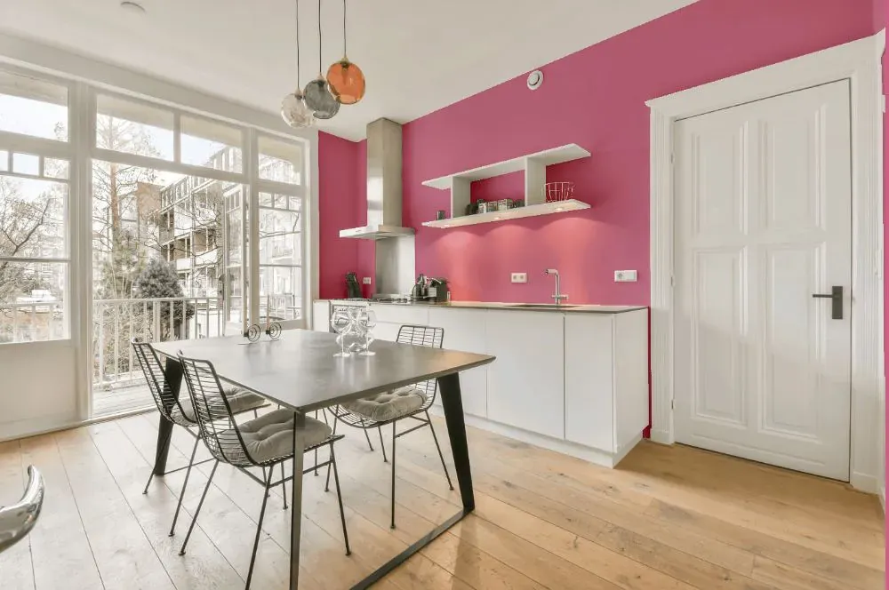 Sherwin Williams Vivacious Pink kitchen review
