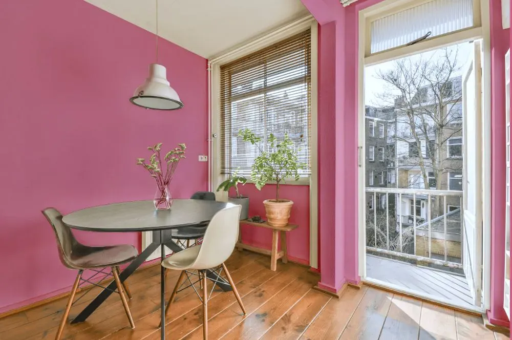 Sherwin Williams Vivacious Pink living room