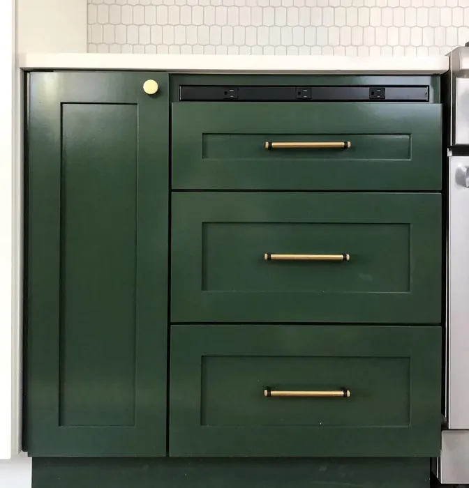 SW Vogue Green kitchen cabinets 