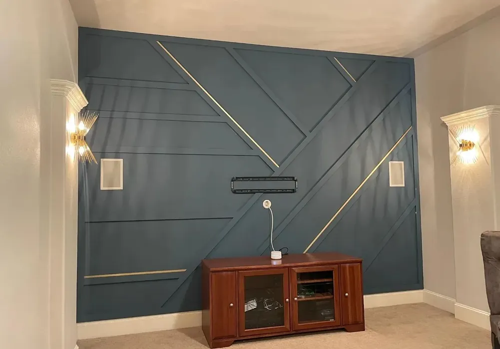 Sherwin Williams Waterloo Accent Wall Panelling
