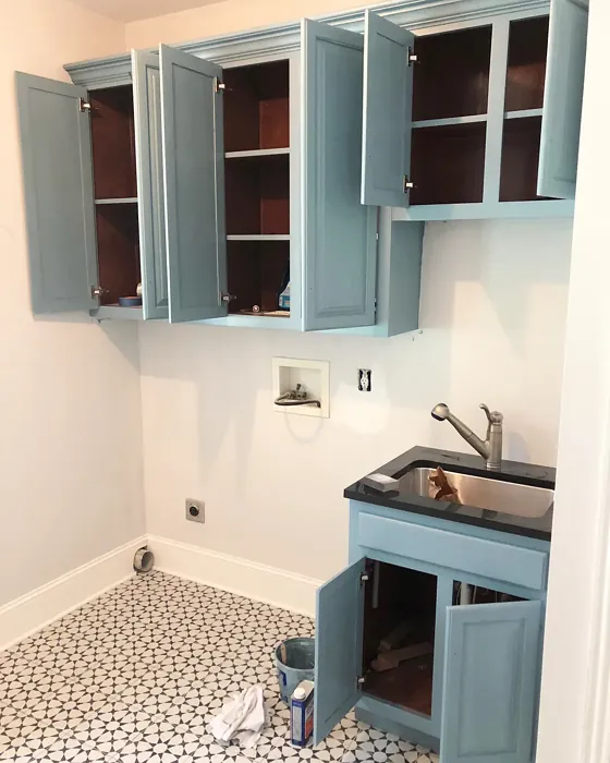 Sherwin Williams Whirlpool painted cabinets color