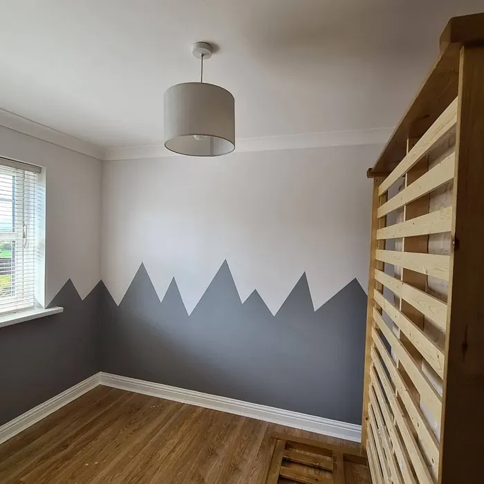 Dulux White Mist kids' room color-block