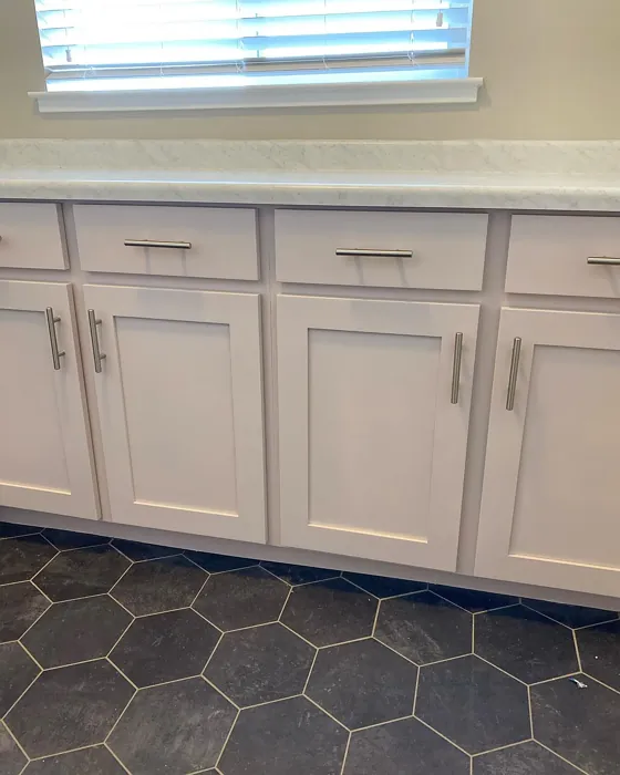 SW White Truffle painted cabinets color