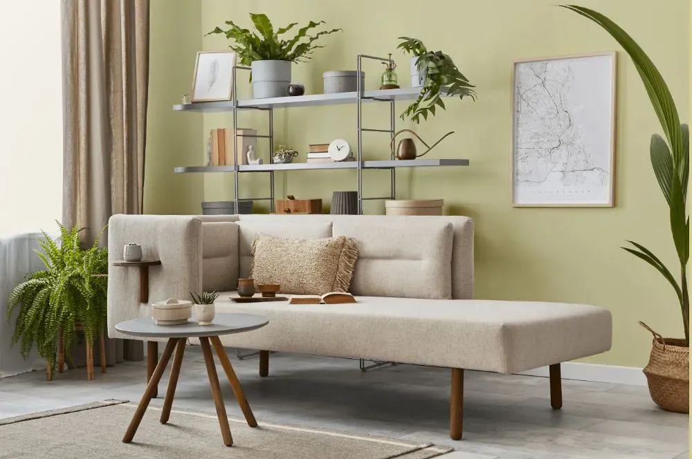 Sherwin Williams Wild Lime living room