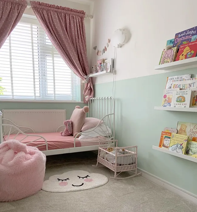 Dulux Willow Tree kids' room color-block