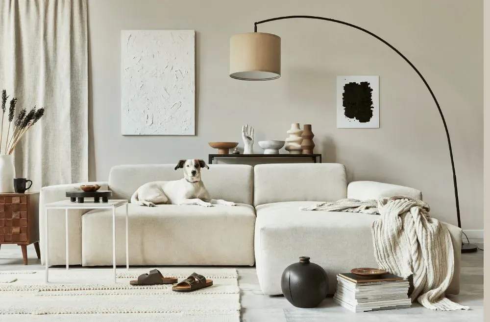 Sherwin Williams Windfresh White cozy living room