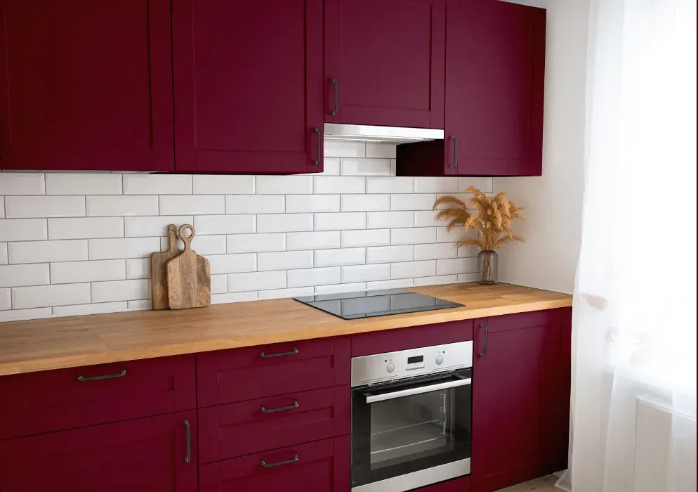 Sherwin Williams Wine Country kitchen cabinets