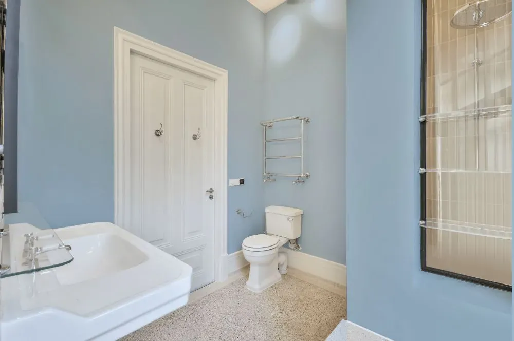 Sherwin Williams Wondrous Blue bathroom