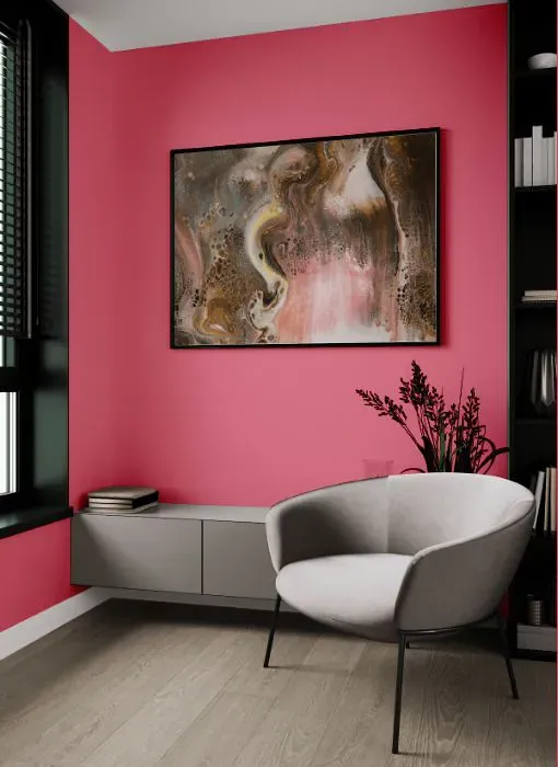 Sherwin Williams Zany Pink living room