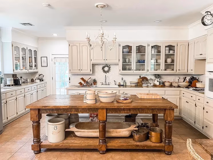 Accessible Beige Kitchen Cabinets