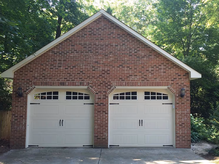 Aged White Garage Door