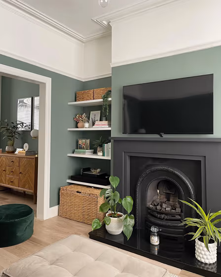 Little Greene Ambleside 304 living room fireplace