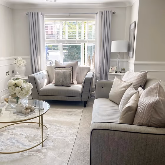 Farrow and Ball Ammonite living room interior idea