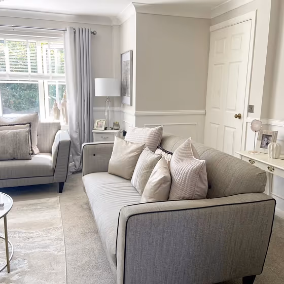 Farrow and Ball Ammonite living room paint