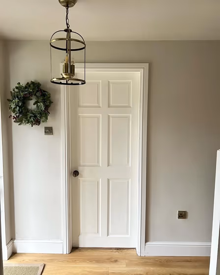Farrow and Ball Ammonite hallway review