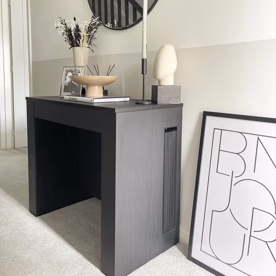 Ammonite living room fireplace color