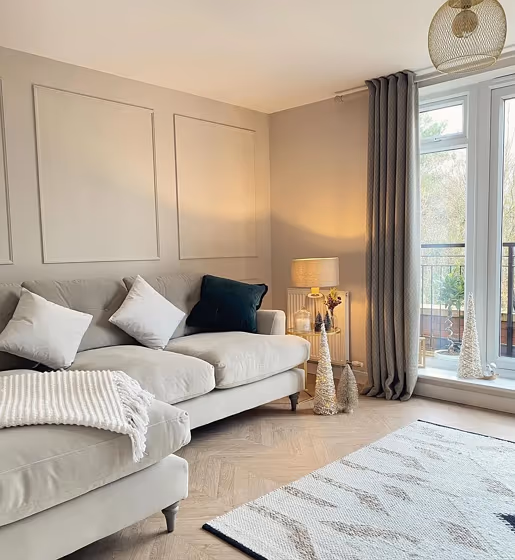 Farrow and Ball Ammonite living room photo