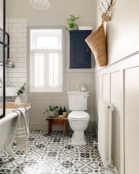 Farrow and Ball Ammonite bathroom color