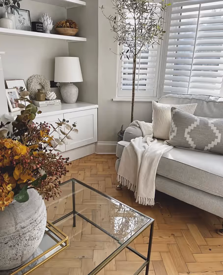 Farrow and Ball Ammonite living room interior