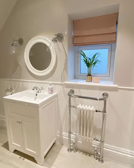 Farrow and Ball Ammonite bathroom paint review