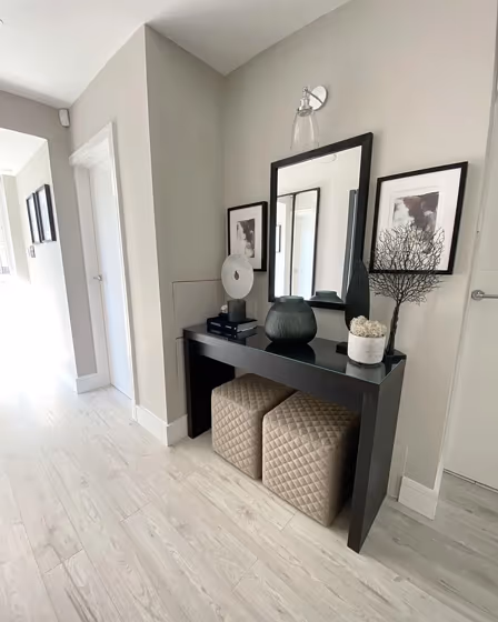 Farrow and Ball Ammonite hallway review