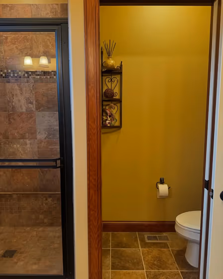 Sherwin Williams Anjou Pear bathroom