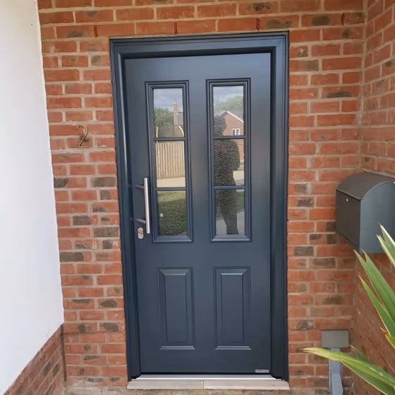 RAL Classic Anthracite grey RAL 7016 front door