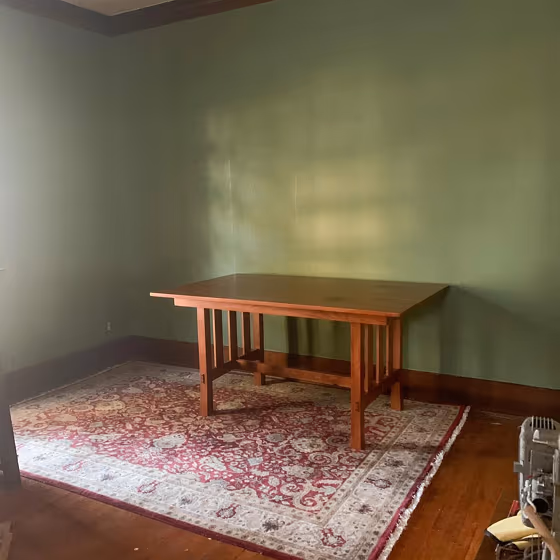 Green walls interior Sherwin Williams Artichoke 6179