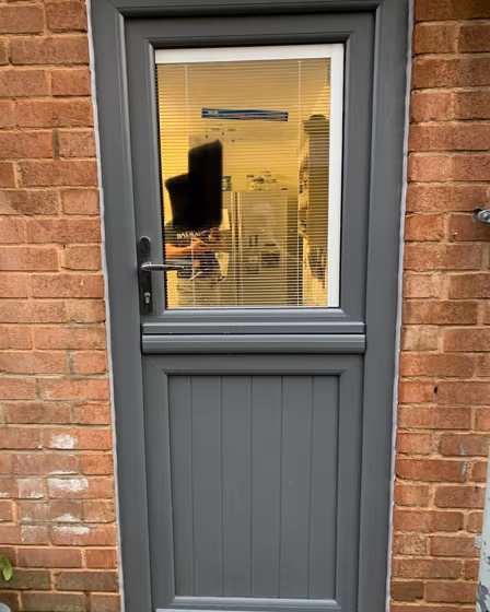 RAL Classic Basalt grey RAL 7012 door