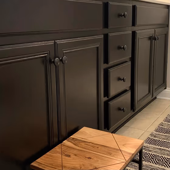 Behr Black bathroom vanity color