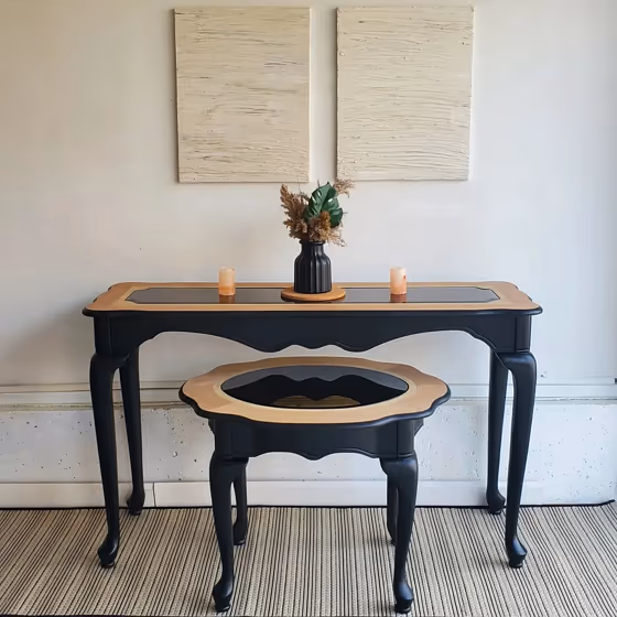 Behr Black painted furniture