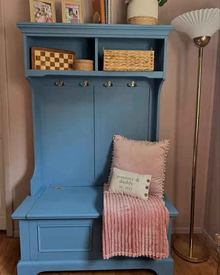 Behr Blue Moon Bay painted furniture