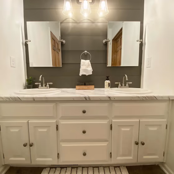 Behr Burnished Pewter bathroom color