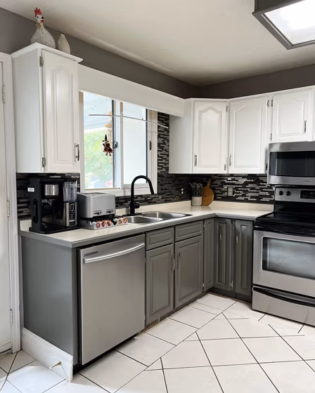 Behr Mined Coal kitchen cabinets color