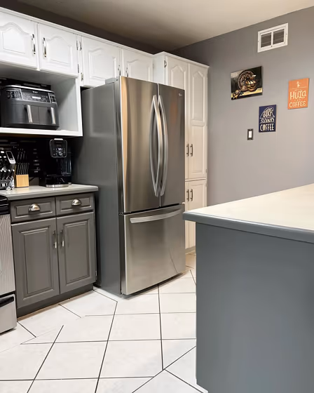 Behr Mined Coal kitchen cabinets review