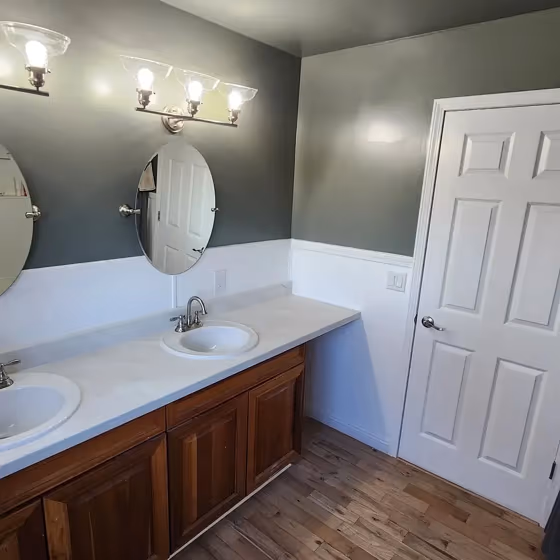 Behr Naturalist Gray bathroom paint