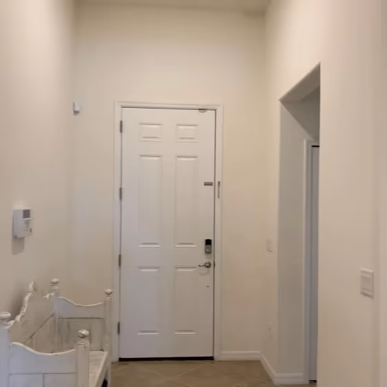 Behr Silky Bamboo hallway color