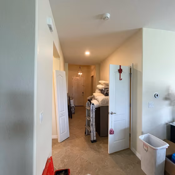 Behr Silky Bamboo hallway paint