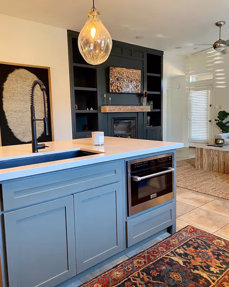 Behr Slippery Shale kitchen cabinets color