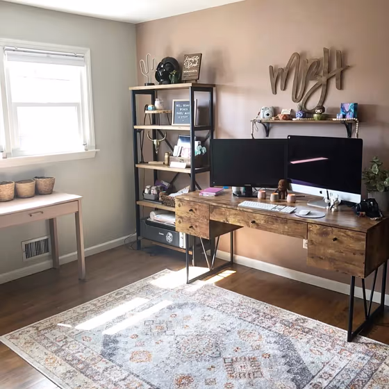 Behr Sonora Rose accent wall 